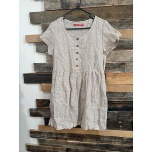 Pyne & Smith linen striped dress size Medium
